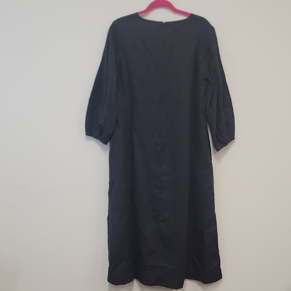 Everlane European Linen Midi Puff Sleeve Dress - Picture 7 of 16